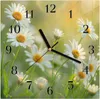 Wanduhr aus Glas mit Motiv Blühende Gänseblümchen- 30 x 30 Produktbild-Vorschau 1