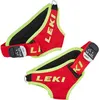 Two red ski pole straps with yellow branding and green trim, shown against a white background. Anteprima dell’immagine prodotto
