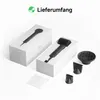 A product shot showing a hairdryer and its accessories in their packaging. Voir les images du produit