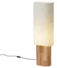 Japandi Stehleuchte Holz mit Leinenschirm 90cm Lamel Produktbild-Vorschau 1