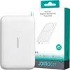 A white power bank is shown next to its packaging. Podgląd zdjęcia produktu