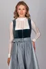 Edelnice Midi Dirndl Veronika Samt Petrol 44 Produktbild-Vorschau 2