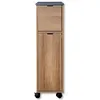 A tall, narrow storage unit with two doors and wheels at the bottom, shown against a white background. Náhľad obrázku produktu