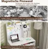 A collage showing a messy desk with office supplies and a clean, organized desk with a computer and shelves. Anteprima dell’immagine prodotto