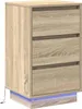 vidaXL Nachttisch Sonoma-Eiche 39 x 34,5 x 65 cm Produktbild-Vorschau 2