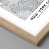 Gerahmtes Poster - Rahmen in heller Eiche - Neu York Karte Produktbild-Vorschau 2