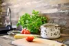 Emaille-Topf mit Glas. PREMIUM Creme 18 cm/2,2l Produktbild-Vorschau 4