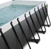 A close-up, angled view of the side of a rectangular above-ground swimming pool filled with water. Náhled obrázku produktu