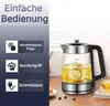 Wasserkocher Glas mit Temperatureinstellung und Teesieb,  Produktbild-Vorschau 4