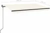vidaXL Markise Manuell Einziehbar mit LED 450x350 cm Creme Produktbild-Vorschau 7