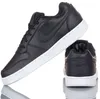 A pair of black Nike Ebernon Low sneakers with white soles, shown from two angles against a white background. Produktbild-Vorschau