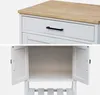 Carrello da cucina in legno di gomma con 2 ripiani, 56cm , Anteprima dell’immagine prodotto 4