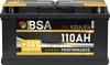 A car battery with branding and specifications displayed. Produktbild-Vorschau
