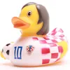Badeente kroatischer Fußballer weiß rot Vinyl 7,5 cm Produktbild-Vorschau 5