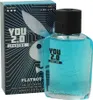 A bottle of Playboy You 2.0 Loading For Him Eau de Toilette and its packaging are displayed against a white background. Produktbild-Vorschau