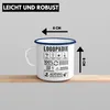 Trendation - Logopädin Spruch Emaille Tasse Geschenk Produktbild-Vorschau 3