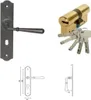 Porte d'entree Bois vitree, Ferji, H215 x L90 p.Gauche + Voir les images du produit 3