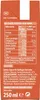 The image shows the side panel of a food product carton with nutritional information and ingredients listed. Produktbild-Vorschau