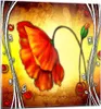 Bilder auf glas - Blume linien markierungen - 30x30cm - Produktbild-Vorschau 1