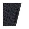 A close-up view of a dark gray textured fabric with a black plastic element attached. Náhľad obrázku produktu