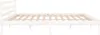 Side view of a white bed frame with wooden slats. Voir les images du produit