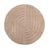 Volero - Hochflor Teppich Rund - Carvy Curves Taupe - Ø 100 Produktbild-Vorschau 3