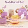 AOLEVA set da tè in legno accessori da cucina per bambini Anteprima dell’immagine prodotto 4