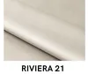 A close-up view of a textured fabric, likely upholstery, with a fold creating a shadow. The text 'RIVIERA 21' is displayed below the fabric. Anteprima dell’immagine prodotto