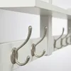 Relaxdays Wandgarderobe, set van 2, met 4 dubbele haken, Productafbeelding-voorbeeld 7