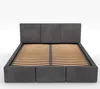 A bed frame with a slatted base, shown against a white background. Produktbild-Vorschau