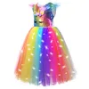 Regenbogen-Einhorn-Tüllkleid für Mädchen, Produktbild-Vorschau 4