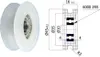 Poulie en polyamide d= 45 mm pour câble de 6 mm ; poulies Voir les images du produit 1