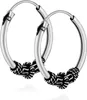 Paar 925 Sterling Silber Keltische Celtic Gothic Creolen Produktbild-Vorschau 1