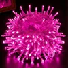 A close-up of a tangled string of pink LED lights. Náhled obrázku produktu