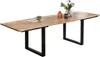 Esstisch mit Ansteckplatten 160(260)x90 cm Baumkante Akazie Produktbild-Vorschau 2