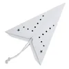 A white paper star lantern with cut-out stars and dots. Produktbild-Vorschau