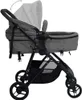 vidaXL 3-in-1 Kinderwagen Hellgrau und Schwarz Stahl Produktbild-Vorschau 6