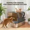 XXL Edelstahl-Katzentoilette mit Deckel, 72 l, inklusive Produktbild-Vorschau 5