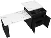 Îlot de cuisine avec table à rallonges, 125-187 cm, pour 2 Voir les images du produit 14
