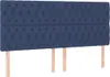 LED Kopfteil Blau 180x7x118/128 cm Stoff Produktbild-Vorschau 4