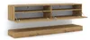 TV Lowboard Duo 160 cm suspendu Chêne Artisan sans Voir les images du produit 3