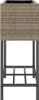 vidaXL Fioriera con ripiano in poly rattan grigio Anteprima dell’immagine prodotto 6