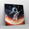 Wanduhr - Quadrat - Glasuhr - Kosmonaut Weltraum - 30x30cm Produktbild-Vorschau 4