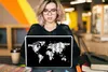 MuchoWow® Laptop Aufkleber Sticker Cover Weltkarte - Produktbild-Vorschau 5