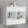 vidaXL TV-Wandschrank mit LED-Leuchten Weiß 78,5x30x60,5 cm Produktbild-Vorschau 1