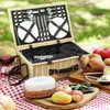 Panier pique-nique Outsunny en osier Valise pique-nique Voir les images du produit 2