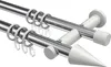 Interdeco Gardinenstange / Vorhangstange Chrom / Weiß, Typ Produktbild-Vorschau 1