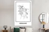 MuchoWow® Poster Karte - Seraing - Schwarz und weiß - Produktbild-Vorschau 4