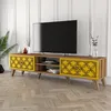 A TV stand with a television on top, placed in a room with white paneled walls and a wooden floor. Náhled obrázku produktu