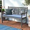 Coussin de banc étanche 100x40x5cm Bleu&Blanc pour chaises Voir les images du produit 4